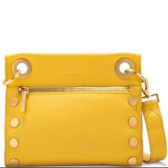 Hammitt Tony Gold Tone Grommet Studded Leather Crossbody Bag and wallet set - Picture 7 of 15